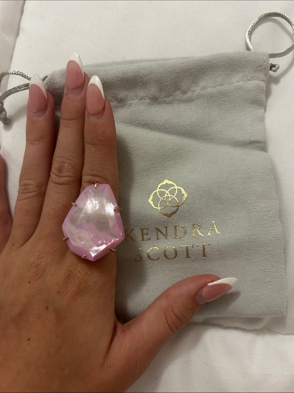 Kendra Scott Harlow Statement Ring Pink Iridescent | Gold